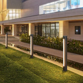 Outdoor Pillar Light Fixtures Solar Powered Ground Mounted